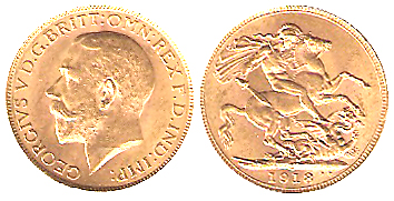 Libra / soberano  George V. 1918